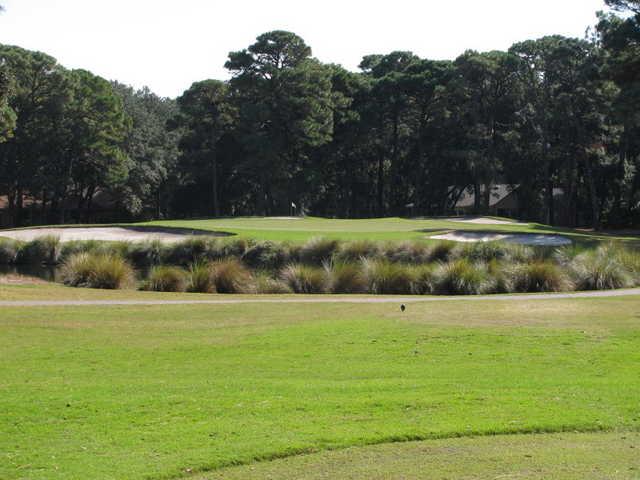 The approach to the first hole on the Barony Course at Port Royal Golf Club
