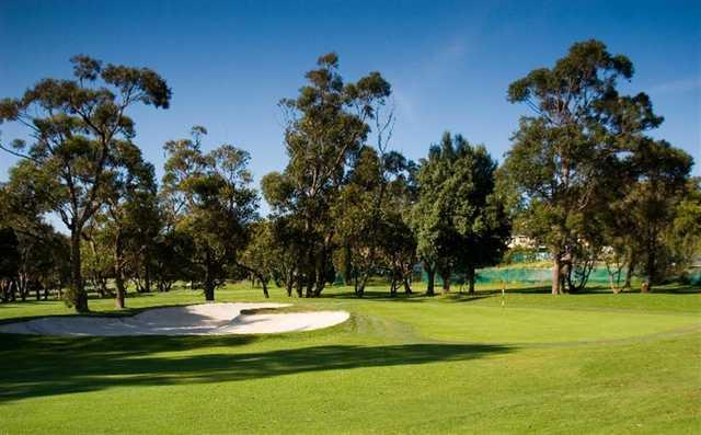 A view of the 8th green at Mona Vale Golf Club