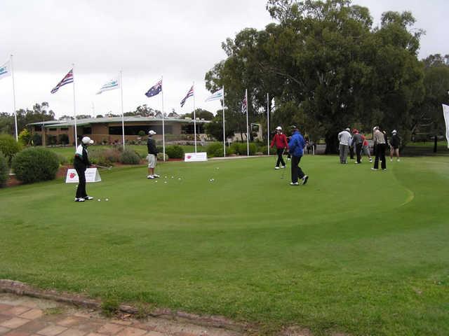 A view of the practice area at Tocumwal Golf Club
