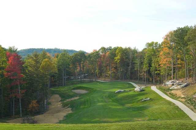 A view of the 12th fairway and green from the Woodhaven course at Glade Springs Village.
