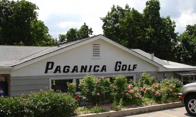 A view of the clubhouse at Paganica Golf Course