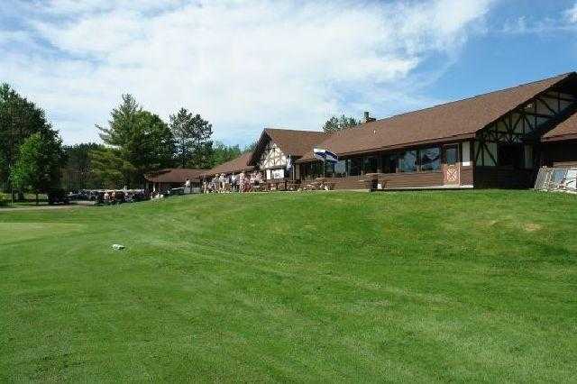 A view of the clubhouse at Merrill Golf Club