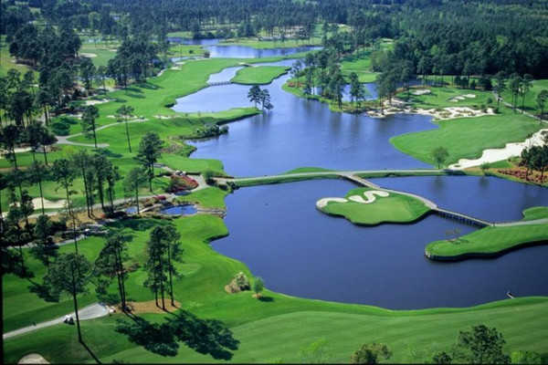 Aerial view of the 12th hole from King's North at Myrtle Beach National Golf Club