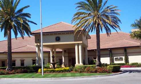 A view of the clubhouse at Foxfire Country Club