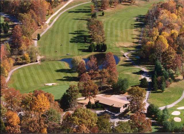 Aerial fall view from White Plains Golf Course