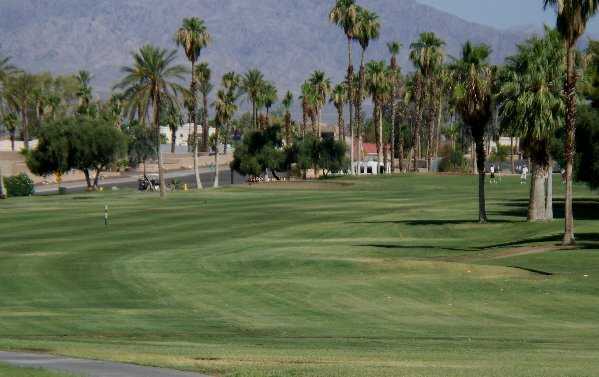 A view of fairway #18 at East Course from Lake Havasu Golf Club.
