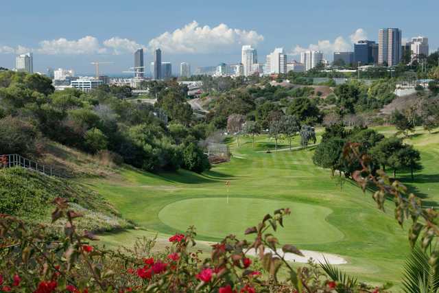 A view of green at Eighteen Hole from Balboa Park Golf Club.