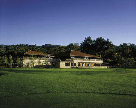 A view of the clubhouse at Quail Lodge Resort & Golf Club