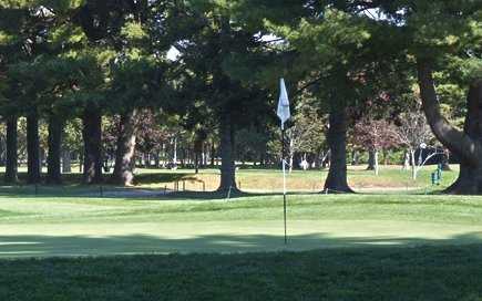 A view of a hole at Wayland Country Club