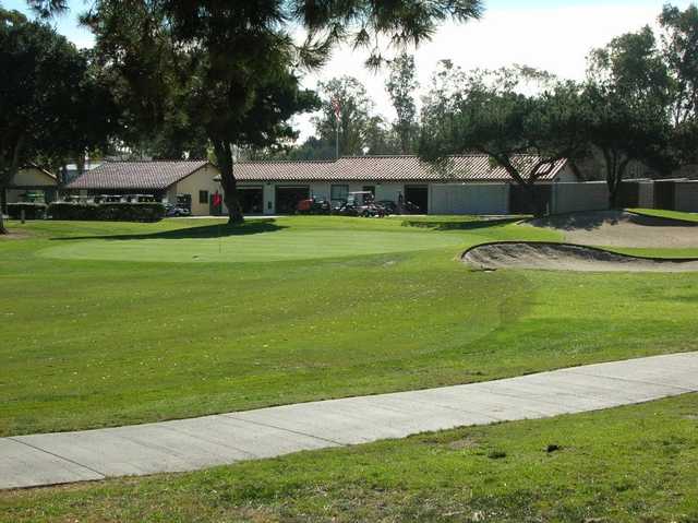 A view of the 18th green at Lomas Santa Fe Executive Golf Course