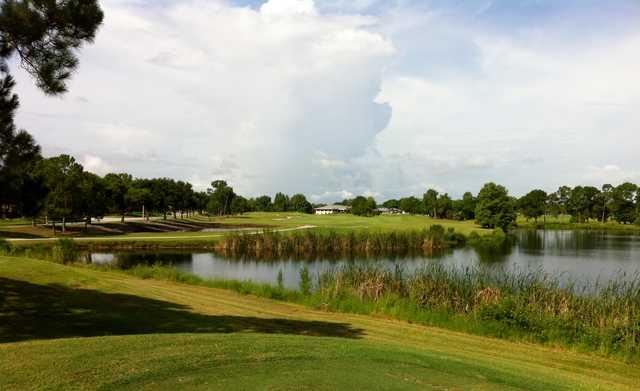 A view of fairway #18 at Hunter's Creek Golf Club