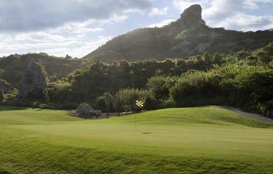A view of the 2nd green at Old Quarry Golf Course
