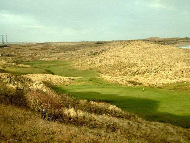 A view of the 8th green at Old Course from Peterhead Golf Club