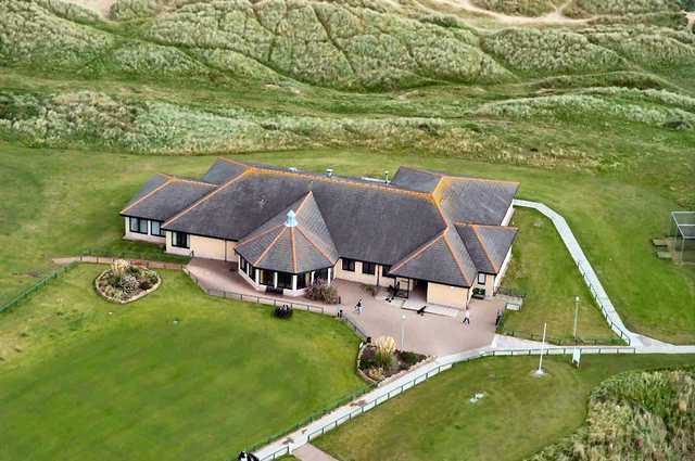 A view of the clubhouse at Peterhead Golf Club