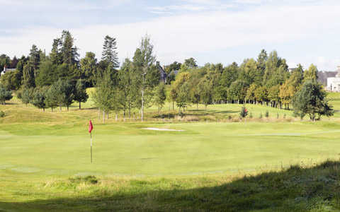 A view of green #17 at Grantown-on-Spey Golf Club