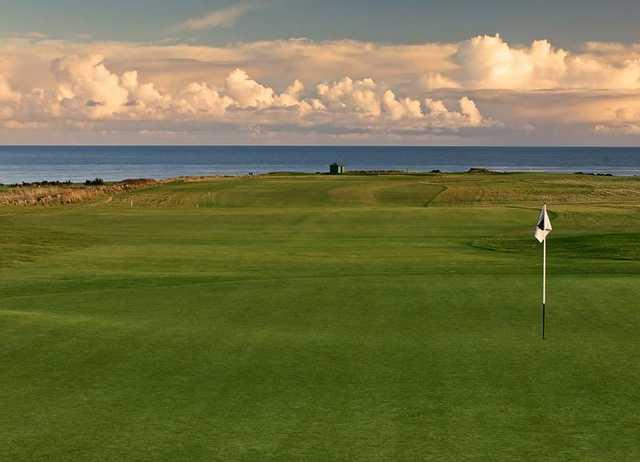 A view of the 8th hole at Craighead Links Course from Crail Golfing Society