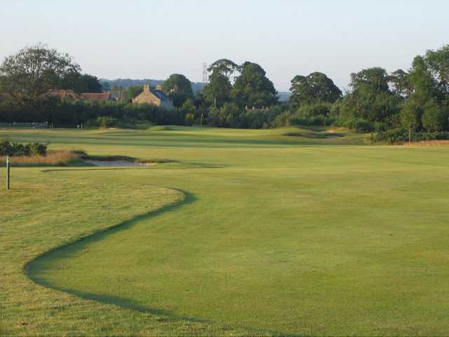 A view of the 2nd hole from the landing area at Elmwood Golf Club