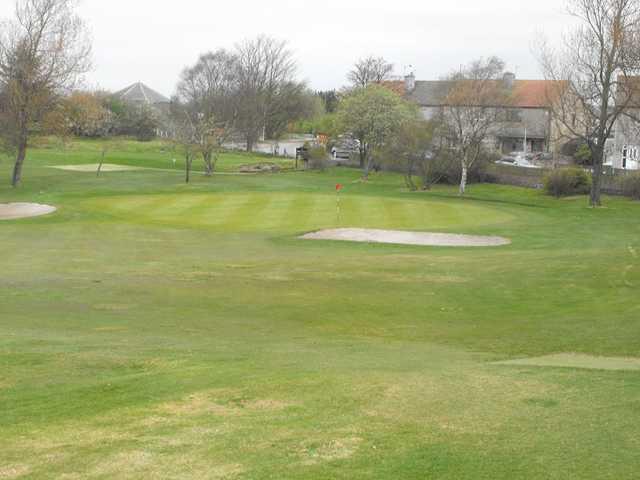 A view of a hole protected by bunkers at Lochgelly Golf Club