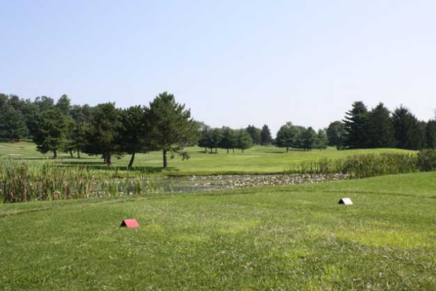 A view from a tee at Hawk Valley Golf Club