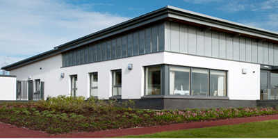 A view of the clubhouse at East Kilbride Golf Club