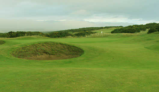 A view of a hole at Montrose Golf Links.
