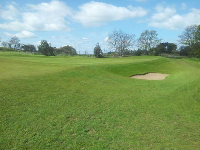 A view of the 16th green at Ballumbie Castle Golf Club