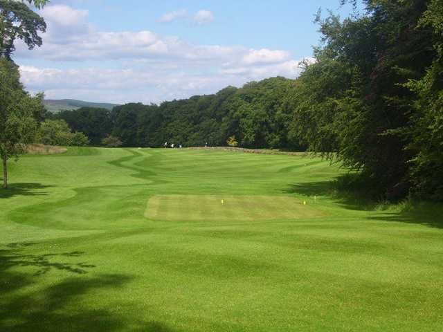 A view of tee and fairway at Mains of Taymouth Golf Course