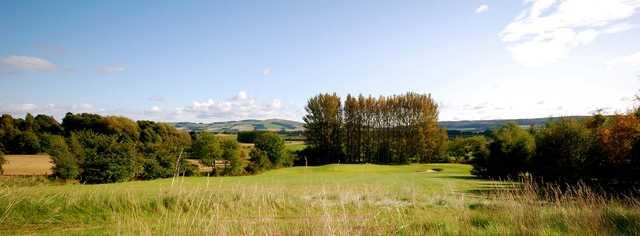 A view of the 17th green at Rannaleroch Course from Strathmore Golf Centre.