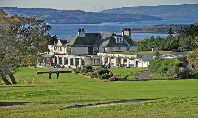 A view of the clubhouse at Helensburgh Golf Club