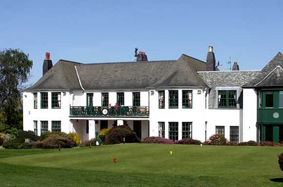 A view of the clubhouse at Murrayfield Golf Club