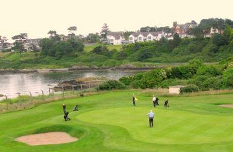 A view of a green at Carnalea Golf Club