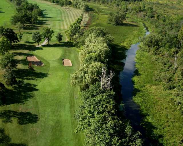 Aerial view of the 3rd hole at Willodell Golf Club of Niagara