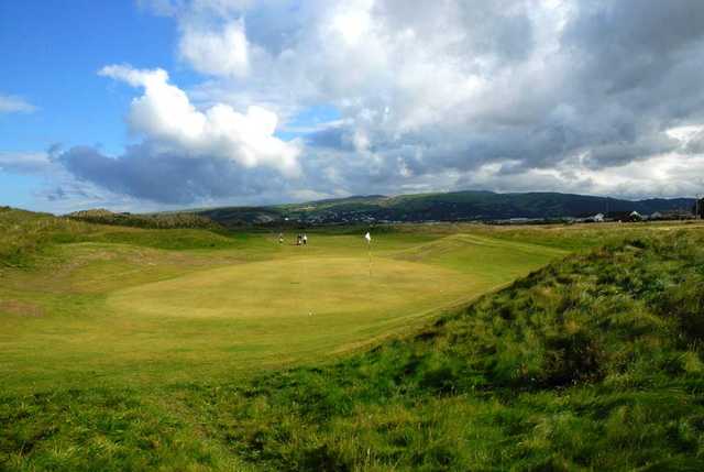 A view of the 10th hole at Borth and Ynyslas Golf Club