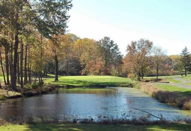 A fall view over the water from Cream Ridge Golf Club