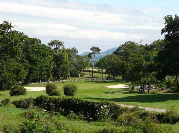 A view of the 9th hole at  Denbigh Golf Club