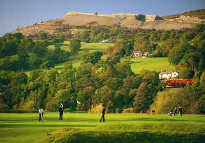 A view of the 10th green at Vale of Llangollen Golf Club