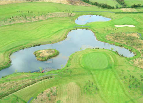 Aerial view of hole #10 and #12 at  Millicent Golf and Country Club