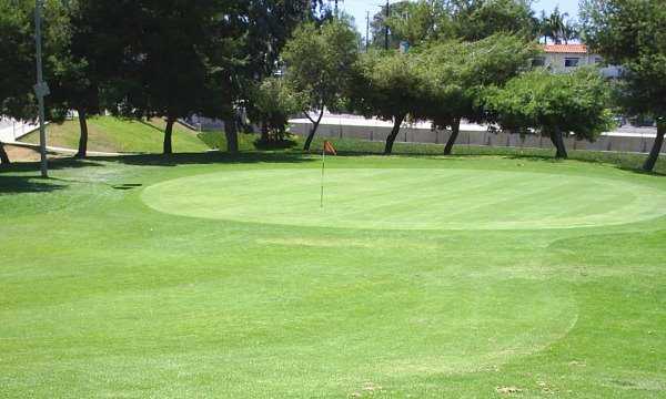 A view of the 2nd green at Newport Beach Golf Course