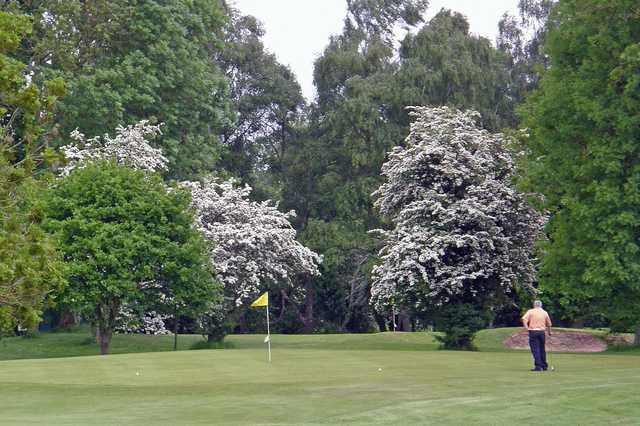 A view of the 10th green at  Padeswood and Buckley Golf Club
