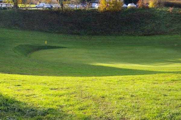 A view of hole #17 at Old Padeswood Golf Club