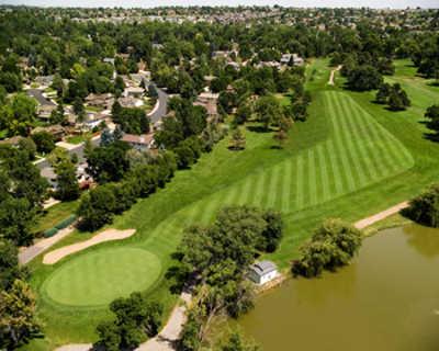 Aerial view of the 4th hole at Blue Course from Greg Mastriona Golf Courses at Hyland Hills