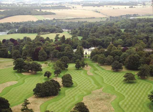 An aerial view of Luton Hoo Hotel, Golf and Spa, Bedfordshire, England