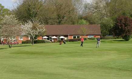 A spring view of the clubhouse at West Berkshire Golf Club
