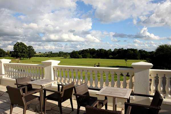 A view from the terrace at Wokefield Park Golf Club