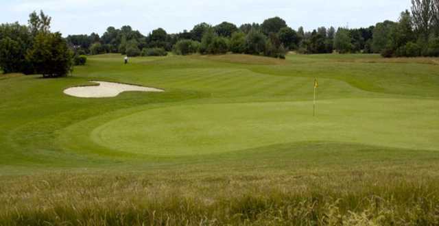 A look back from the green at Thorney Park Golf Course