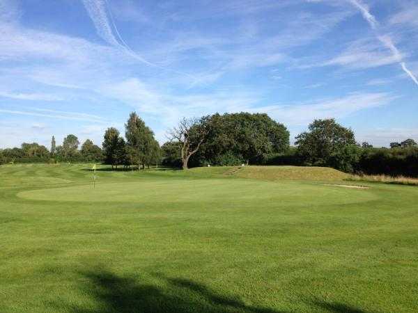 A view of the 1st green at Helsby Golf Club