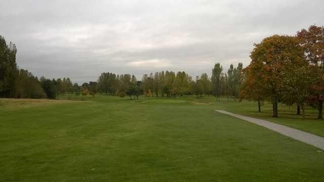 Approach to the 1st at Malkins Bank Golf Club