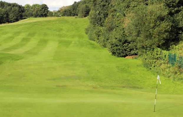 A view of the 10th hole at Reddish Vale Golf Club