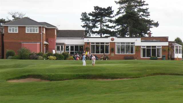 A view of the clubhouse at Vicars Cross Golf Club