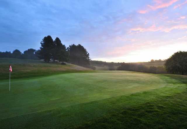 A view of the 13th green at Kernow Course from St. Mellion International Resort